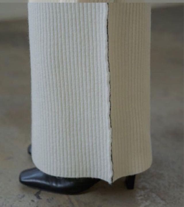 loungedress ニット ワンピース ロング マキシ リブ センターライン