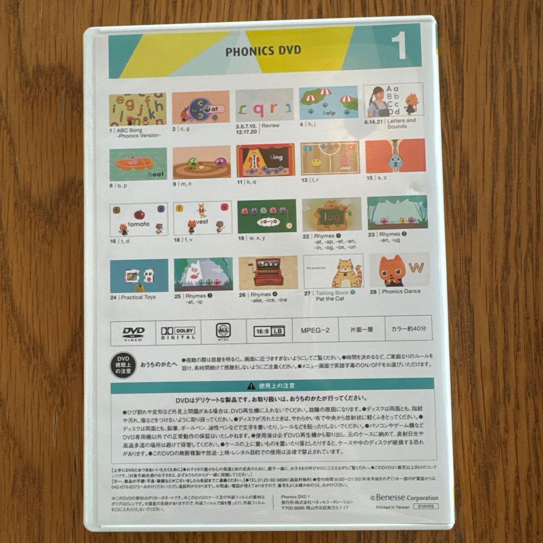 Worldwide Kids PHONICS DVD１、２ ワールドワイドキッズ