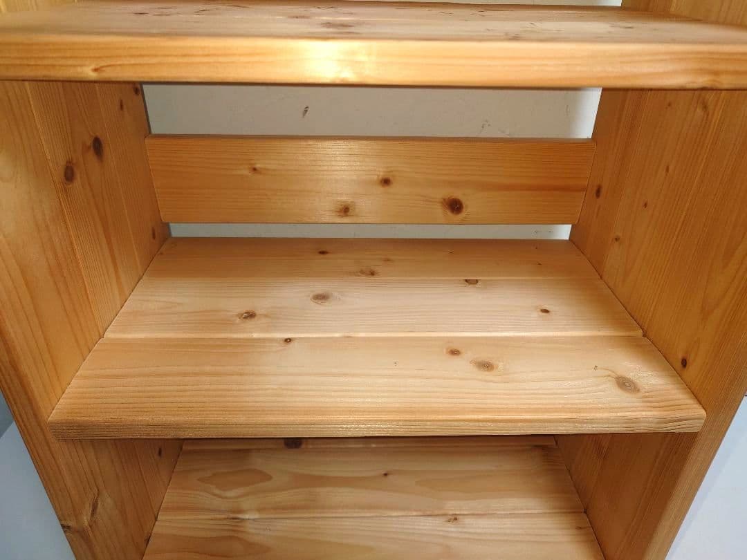 は*こ様 天然木 オープンシェルフ 3段ボックス ウッドラック小物入れ マガジン