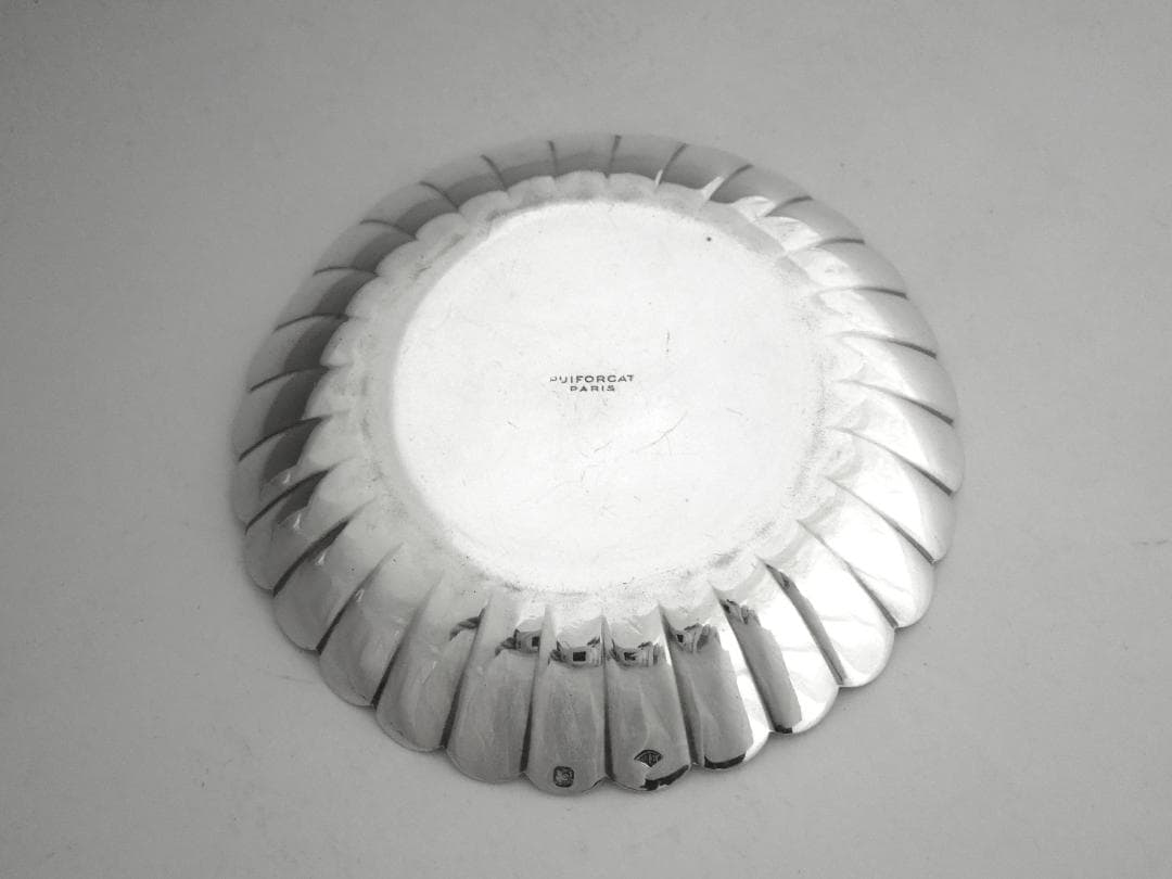 ピュイフォルカ　シルバーディッシュ　小皿　Puiforcat　純銀