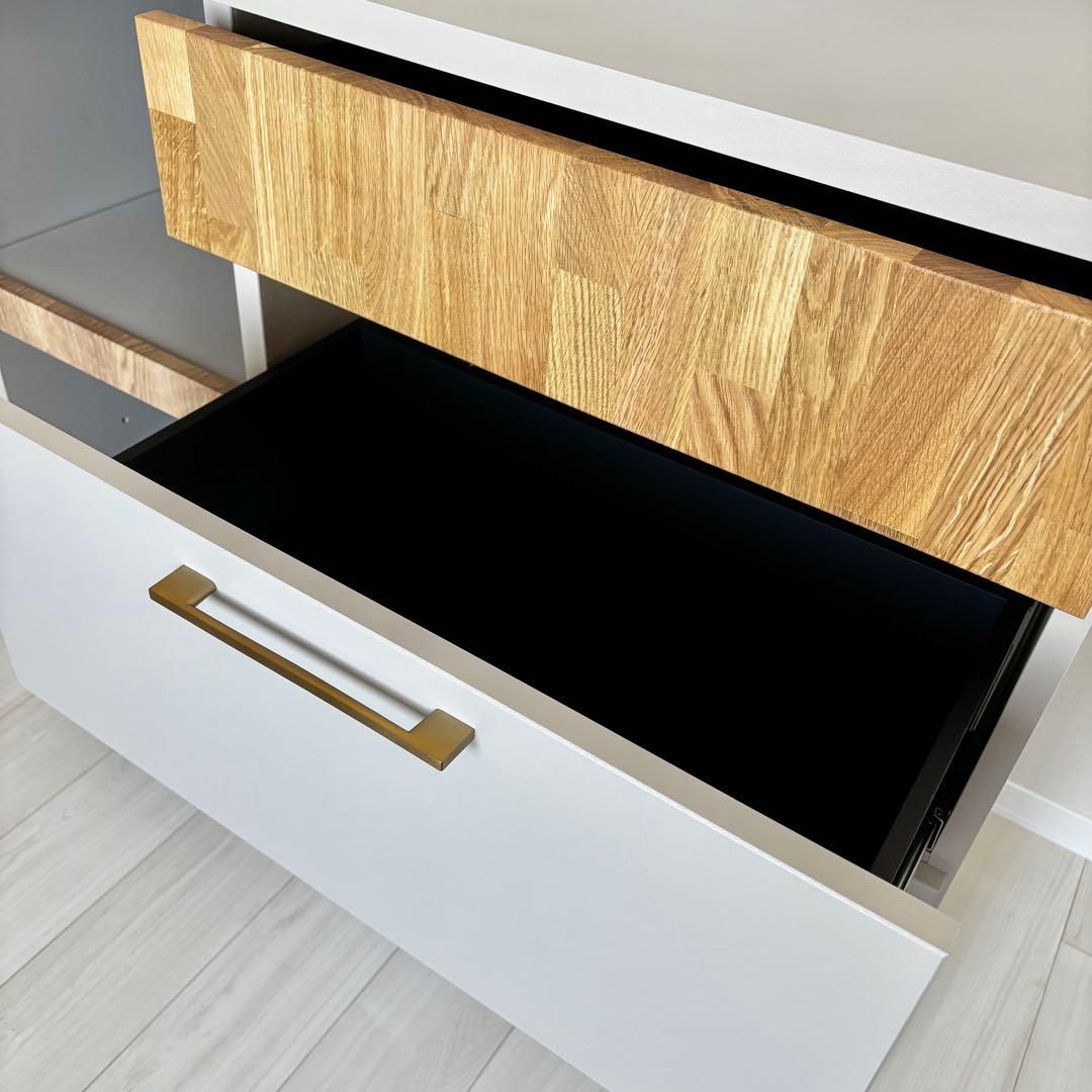 【美品】東京インテリア キッチンボード レイバー2 105KB BE