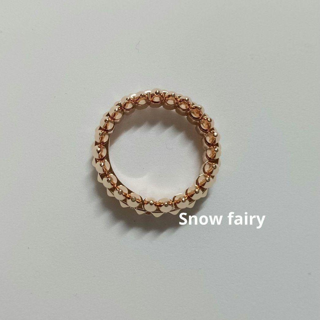 トゲトゲスパイクリング　　ピンクゴールドカラー　14号