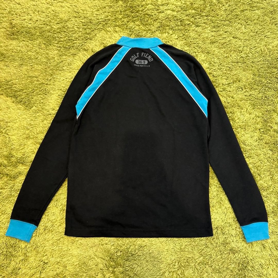 RUSSELUNO ラッセルノ 長袖モックネック ブラック 切替 Lサイズ