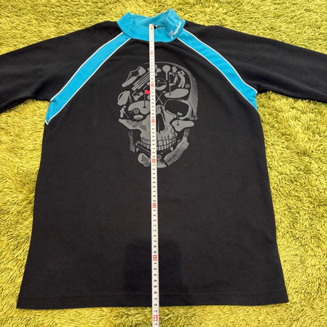 RUSSELUNO ラッセルノ 長袖モックネック ブラック 切替 Lサイズ