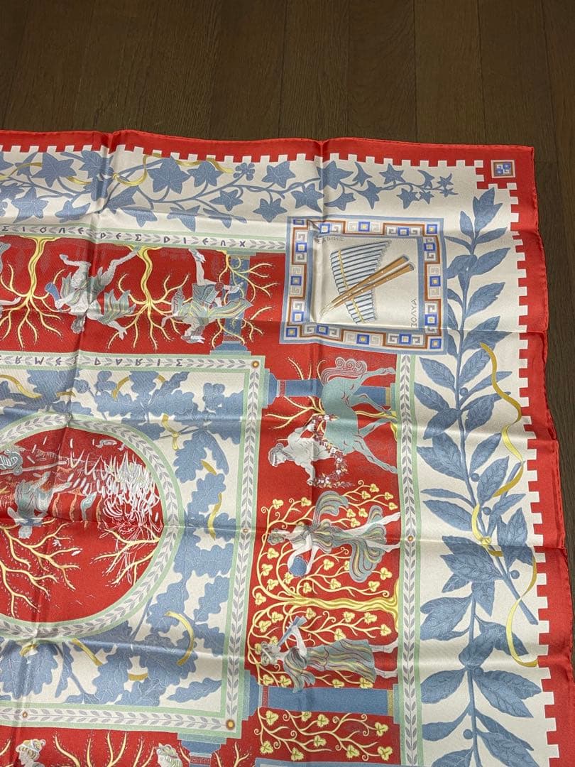 ★美品★HERMES★カレ 90★スカーフ★シルク★古代 ローマ★神々★