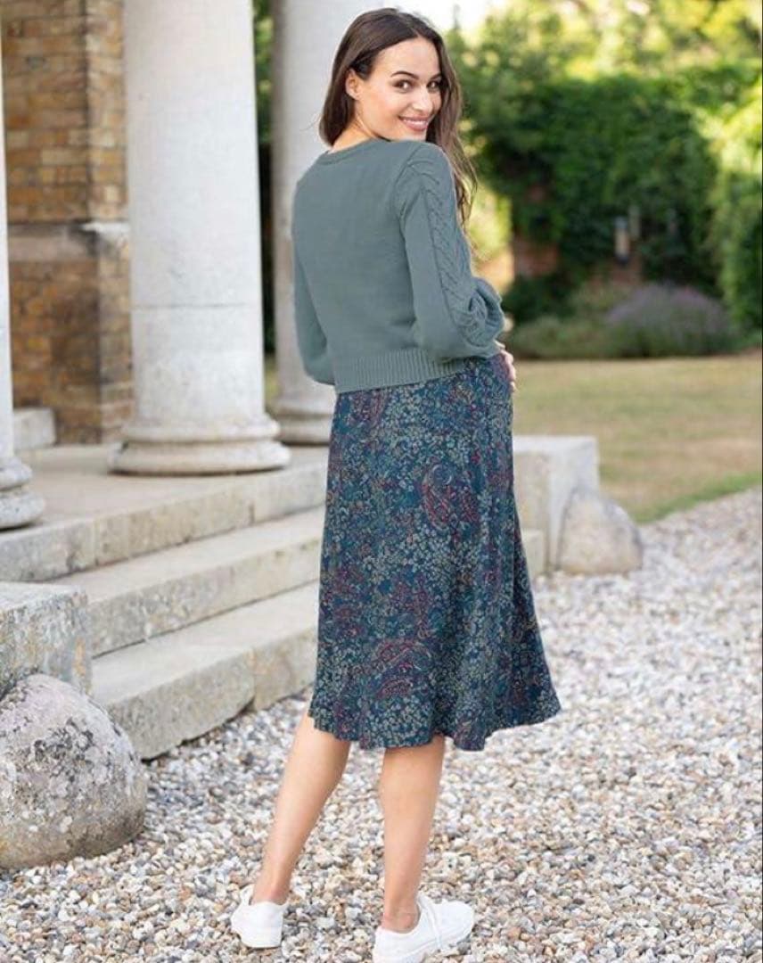 Seraphine 新品 UK8 授乳可 ニットトップマタニティミディワンピース