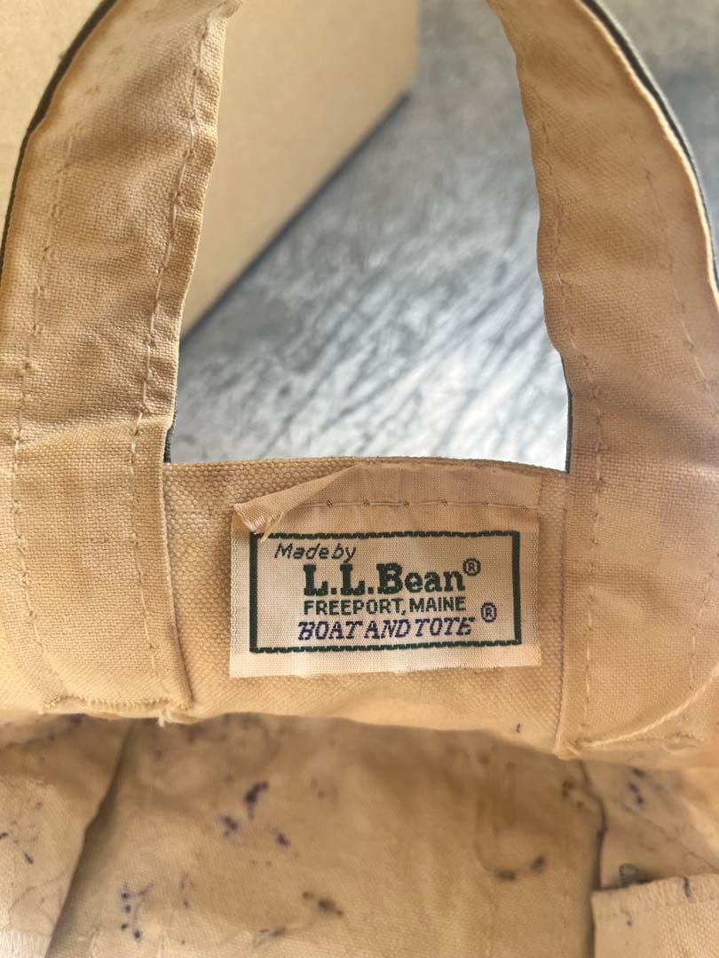80s L.L.Bean エルエルビーン ミニトートバッグ ネイビー　ビンテージ