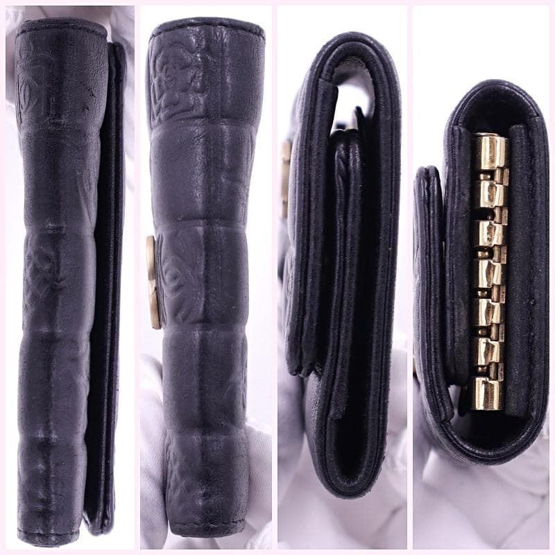 シャネル CHANEL キーケース 5連 チョコバー ココマーク ブラック