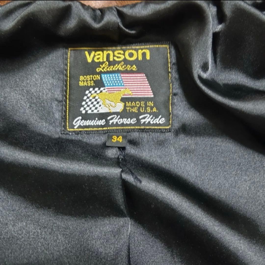 超希少 34 OLD VANSON ENFシングルライダース ホースハイド 馬革