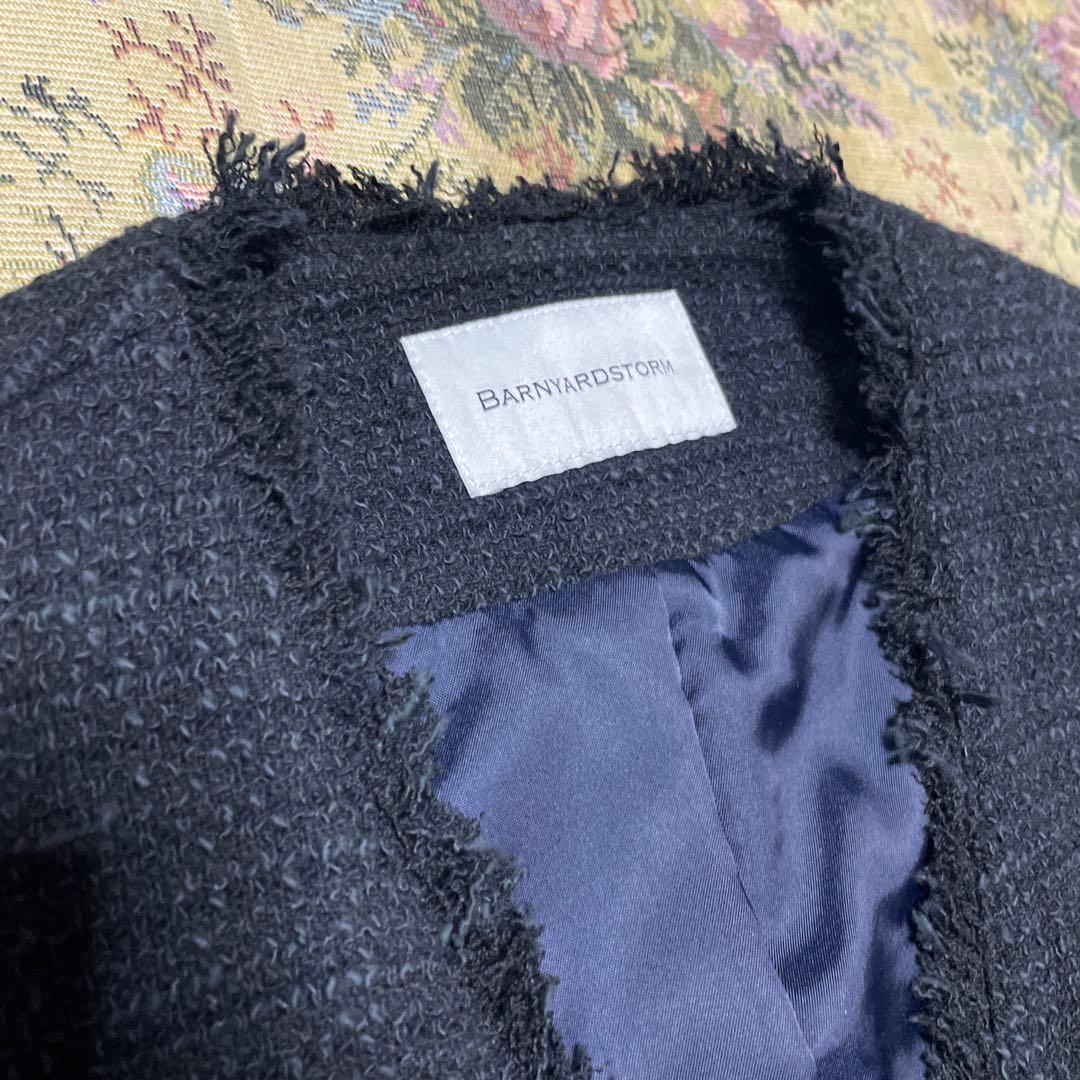 ほぼ新品＊BARNYARDSTORM MIXツイードベスト 濃紺 黒 入学式