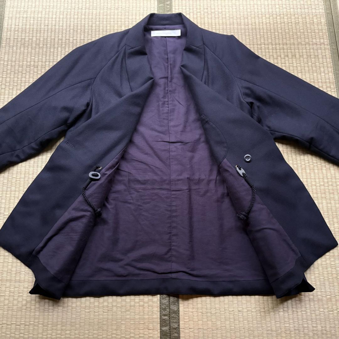 ASEEDONCLOUD ウールジャケット ガウン Navy サイズM