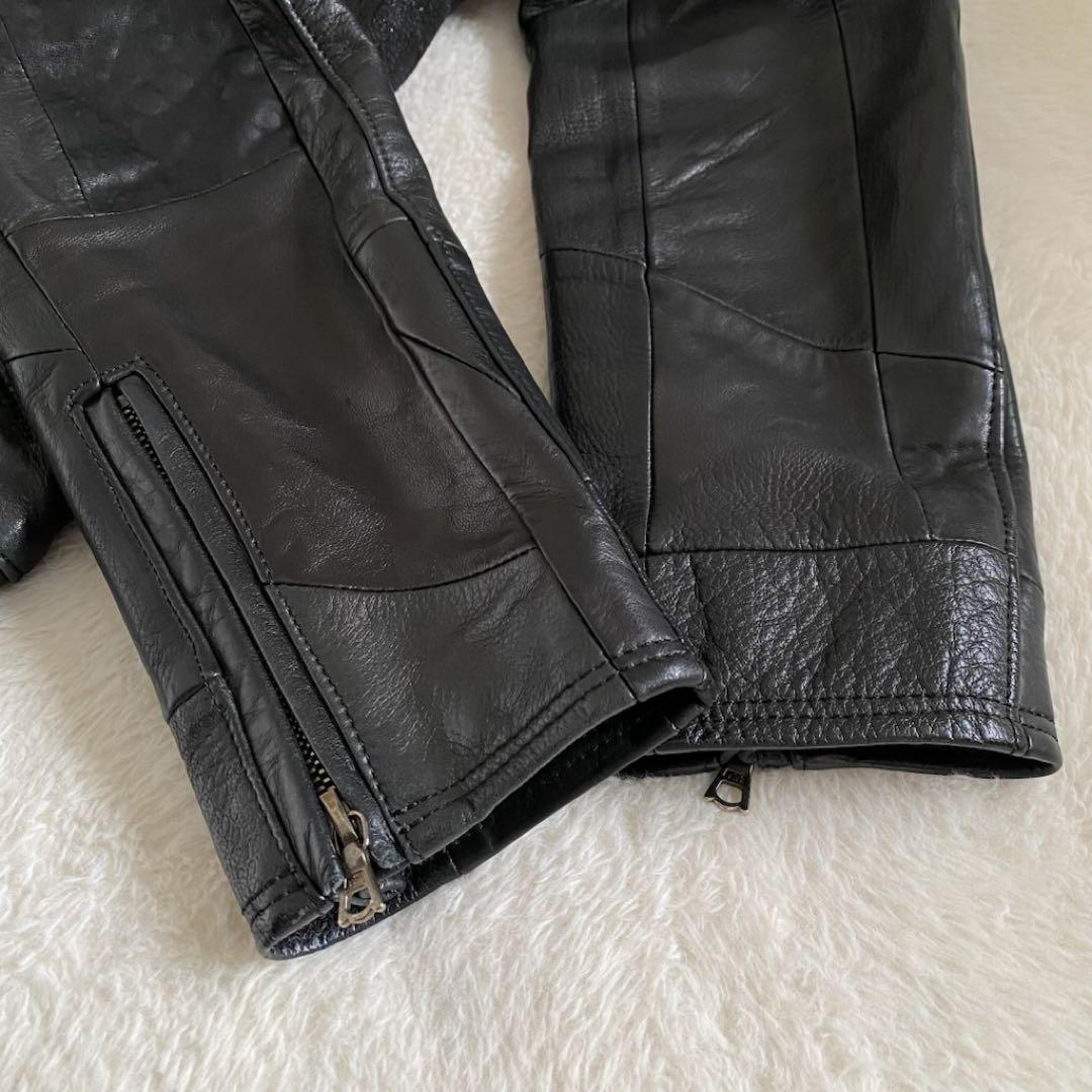 Lounge Lizard パッチワーク　アシンメトリー　レザージャケット　本革