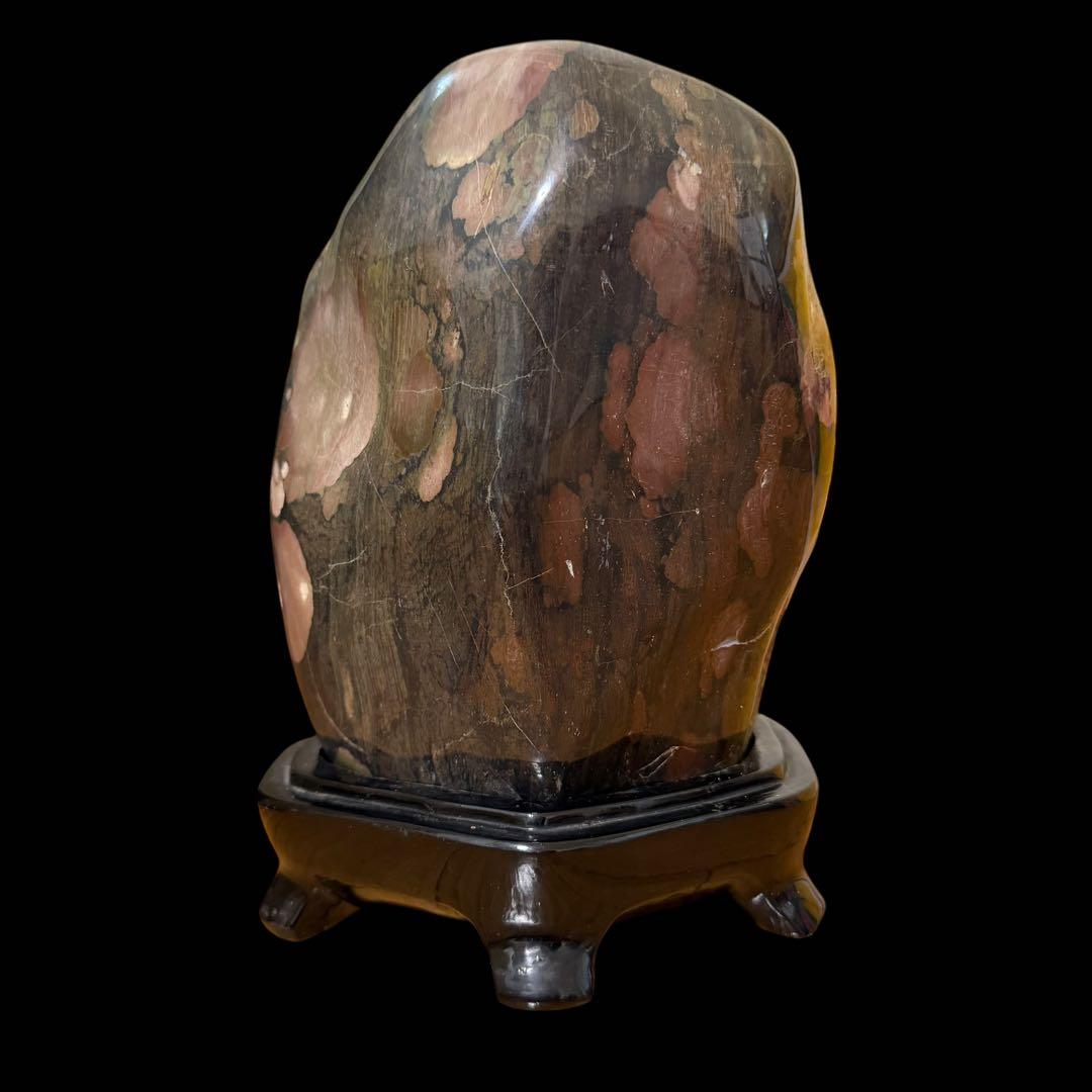 《希少》天然石 鑑賞石 水石 置物 インテリア 重さ約5kg 台座付