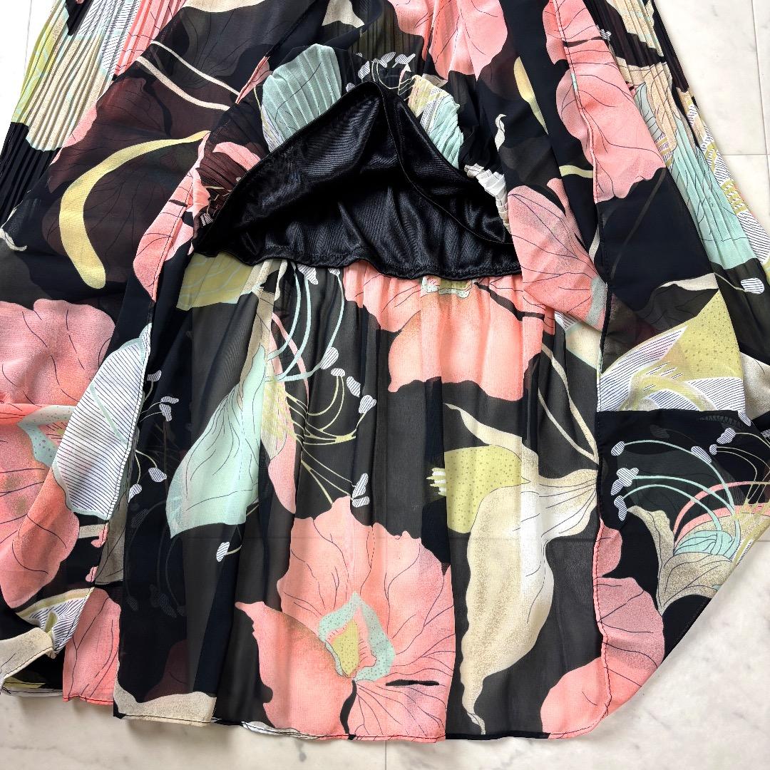 プールスタジオアリヴィエ 花柄 ロングワンピース シフォン 銀座マギー