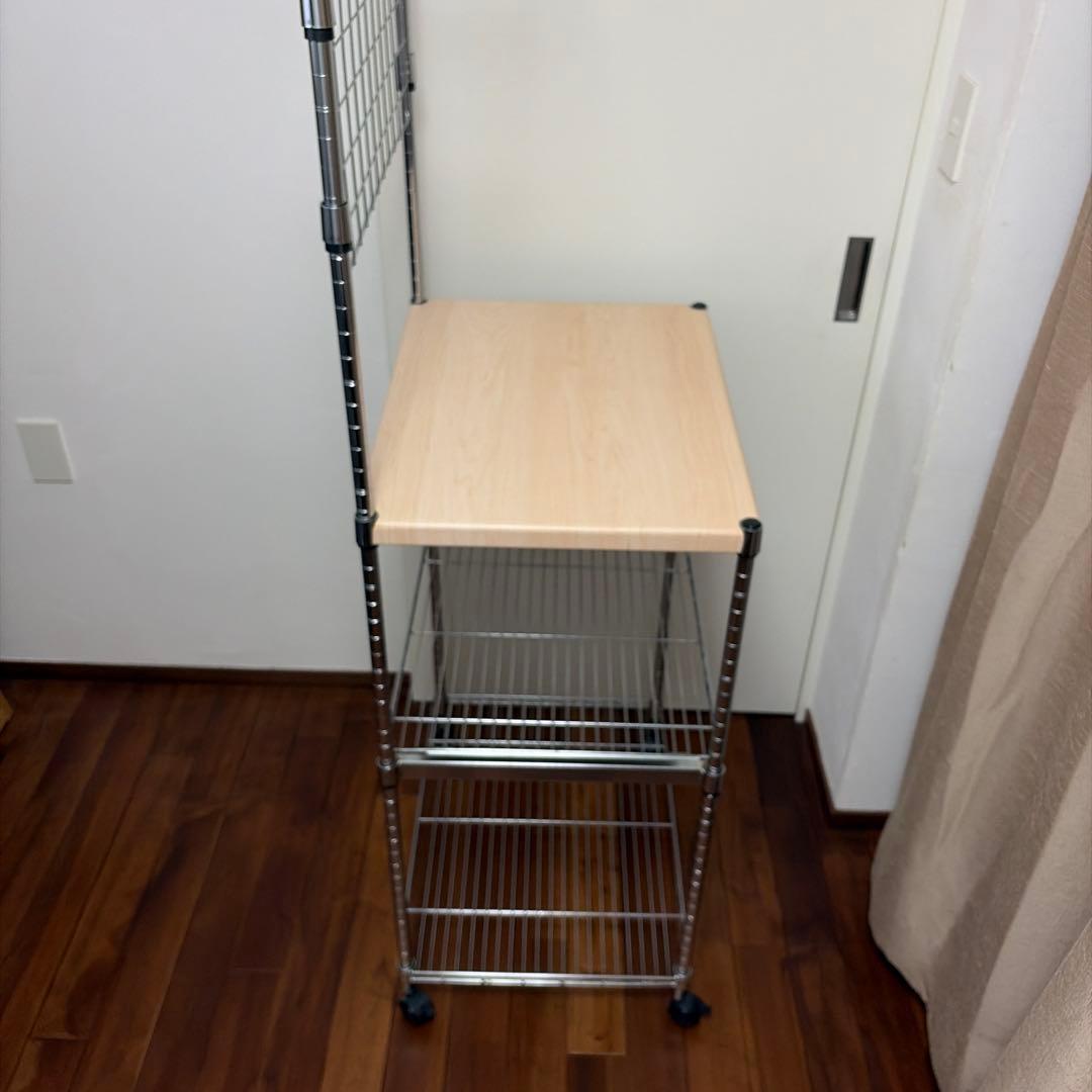 ドウシシャ ルミナス フィール キッチンラック　レンジボード キャスター付き