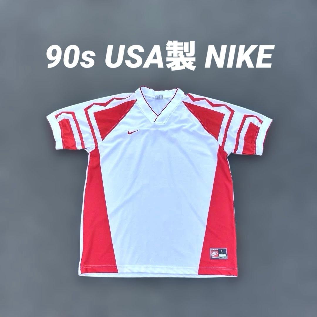 ゲームシャツ 90s USA製 NIKE Vネック BIGSIZE