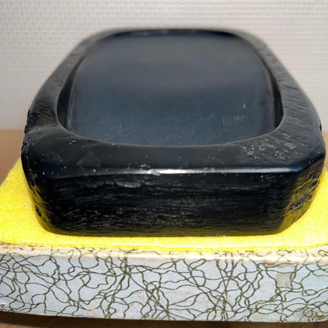 ⭕️雨畑硯　峯硯堂　峯硯　小四六寸　石紋綺麗