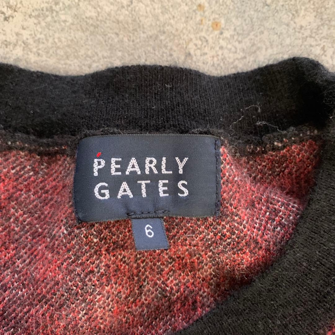 PEARLYGATES＊ゴルフ＊セーター＊ニット＊赤＊カシミヤ＊長袖＊6＊XL位