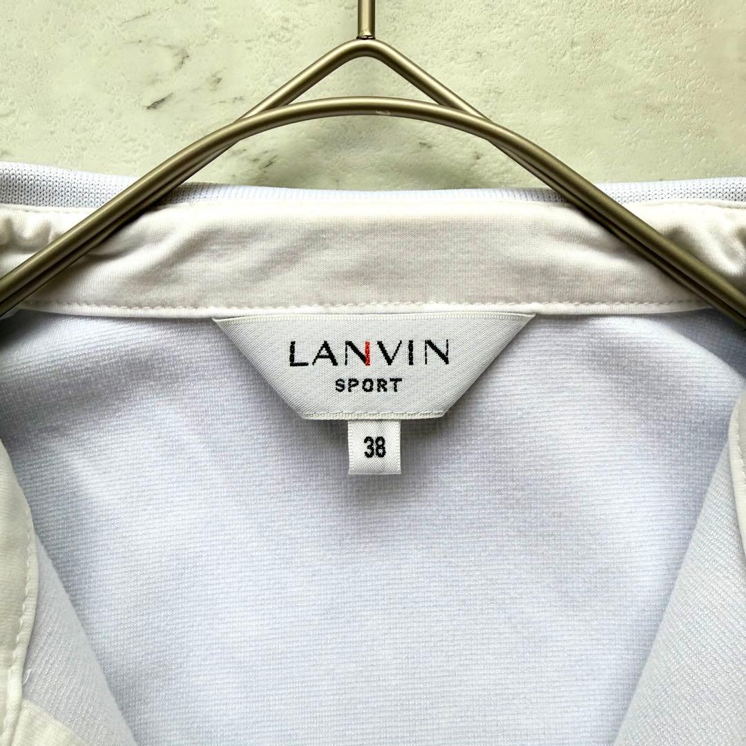 LANVIN SPORT ランバン ゴルフ ポロシャツ 長袖 38 ロゴ総柄