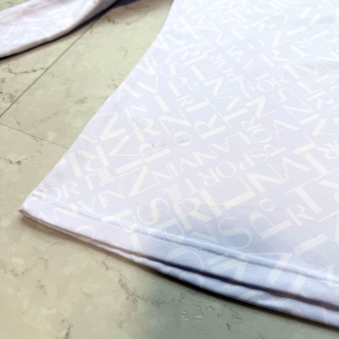 LANVIN SPORT ランバン ゴルフ ポロシャツ 長袖 38 ロゴ総柄