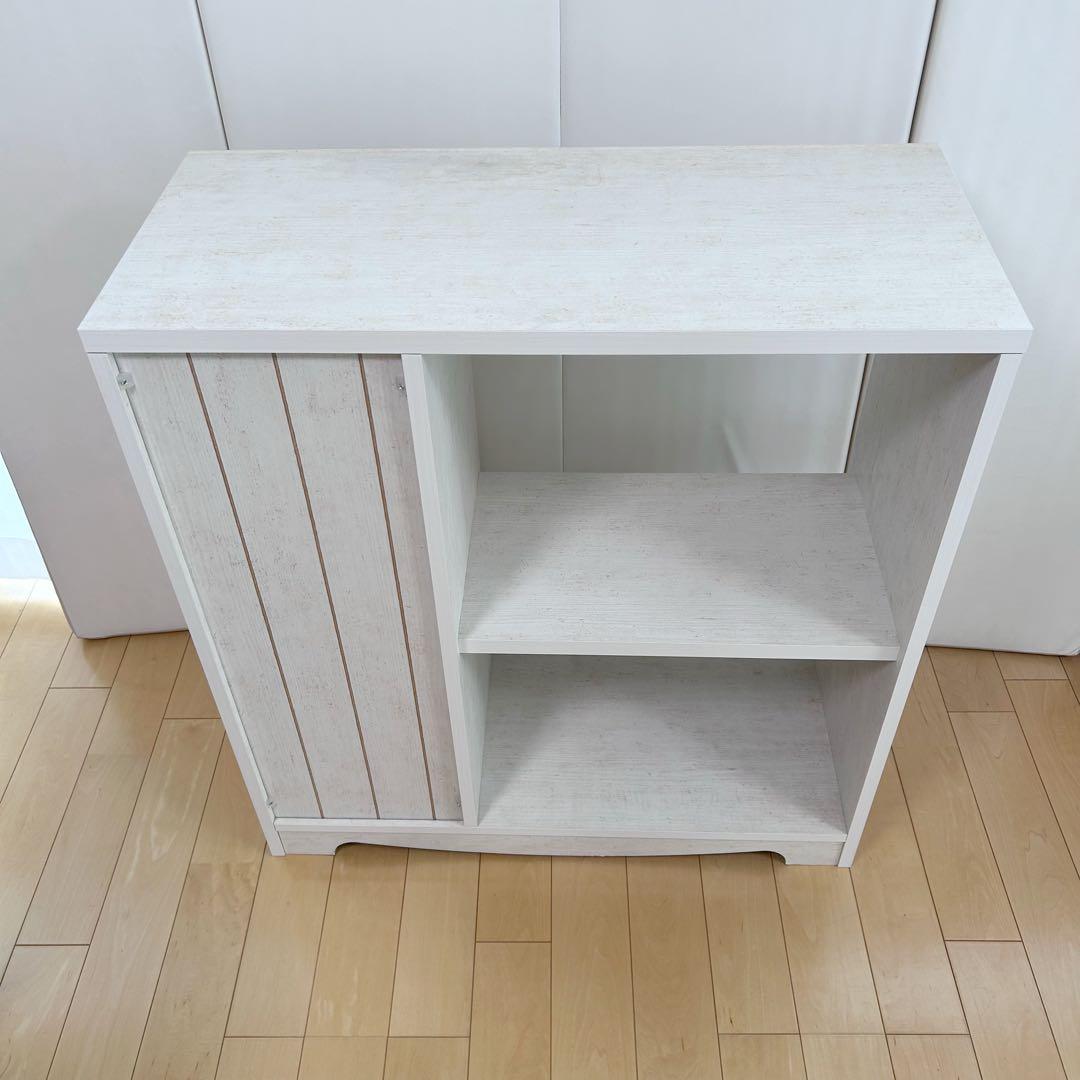 ニトリ　廃盤　オープンキャビネット　リズバレー　北欧　オープンラック　シャビー