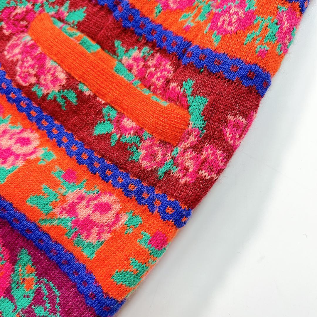 KENZO JUNGLE 花柄 ニットジャケット カーディガン ヴィンテージ M