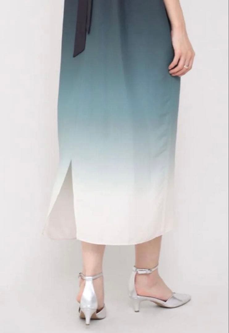 ヤマダヤ　resil グラデーション　バックタイ　ロングワンピース