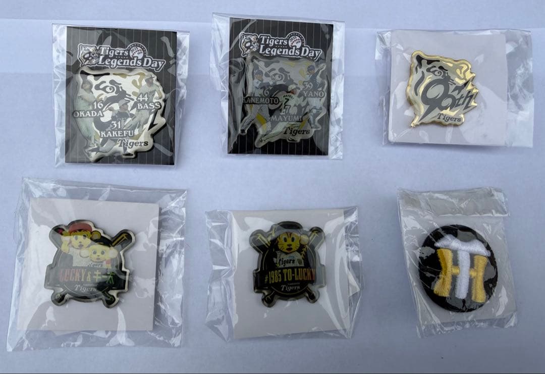 阪神タイガース2025年シークレットピンズコンプリート　藤川球児引退記念バッジ