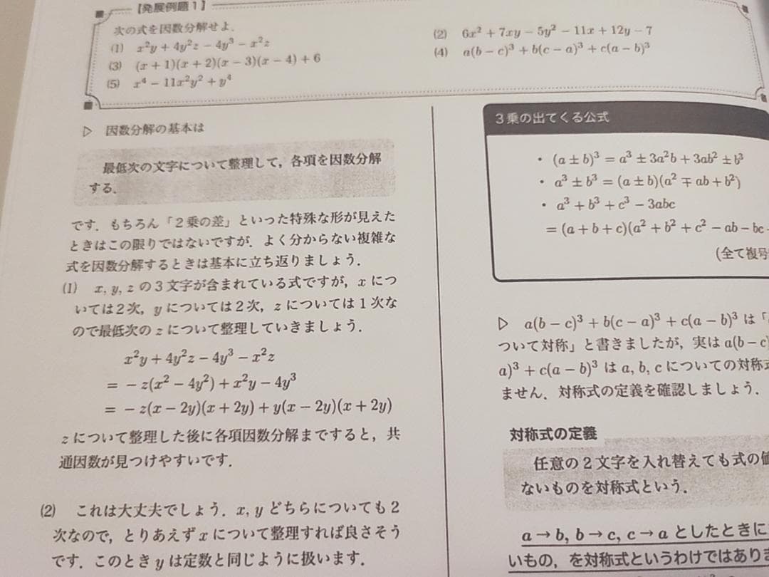 鉄緑会の高1数学発展講座講義冊子テキスト解答セット　駿台　河合塾　東進