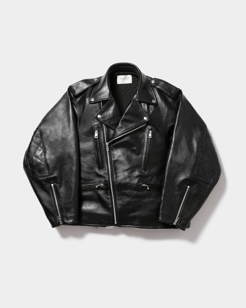 ほぼ未使用 ビューティフルピープル ダブルエンド ライダースジャケット 40 黒