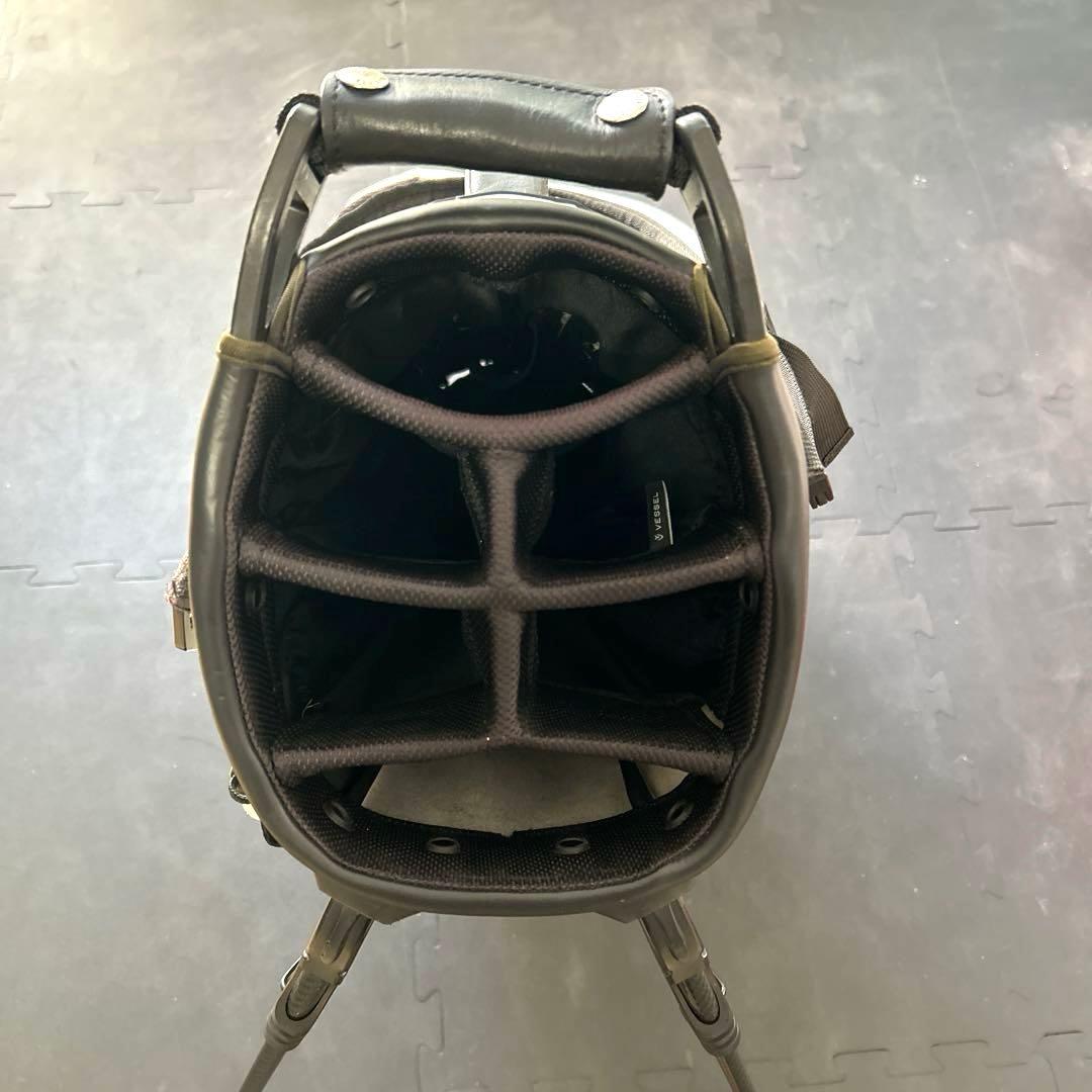 VESSELキャディーバッグ　プレーヤー2.0　 ダブルストラップ（白）