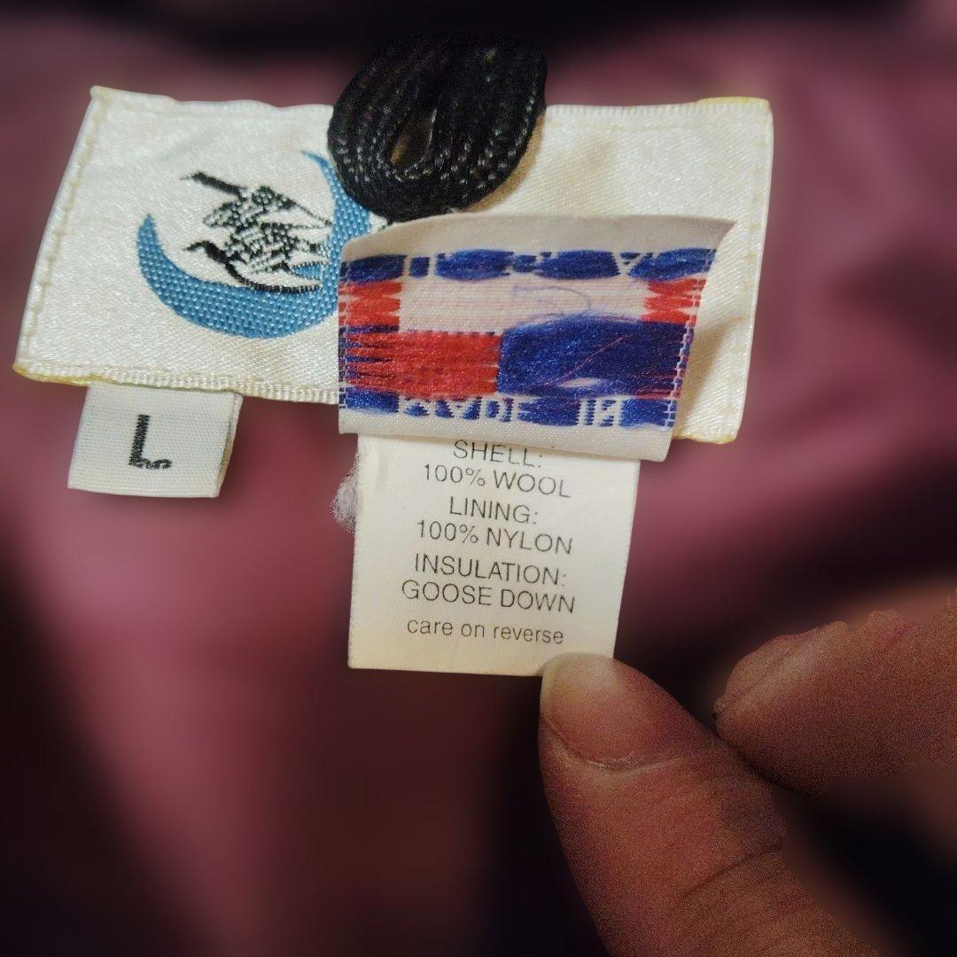 USA製 クレセントダウンワークス ウール ヘリンボーン ダウンベスト L