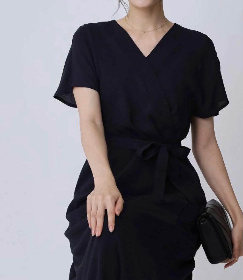 【新品】COUP DE CHANCE カシュクール風ワンピース38(M)