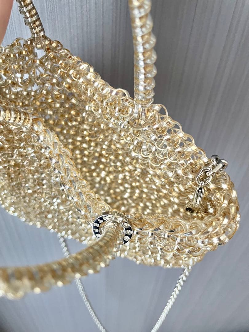 アンテプリマ ワイヤーバッグ スタンダード ミニアトゥーラ シルバーゴールド