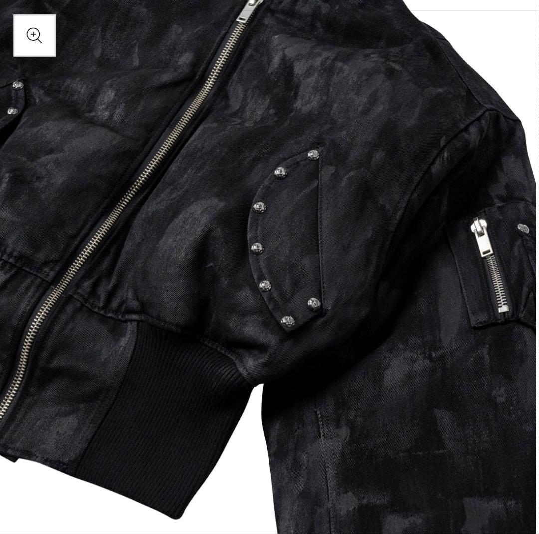 【Uniz】Black Coating Bomber Jacket