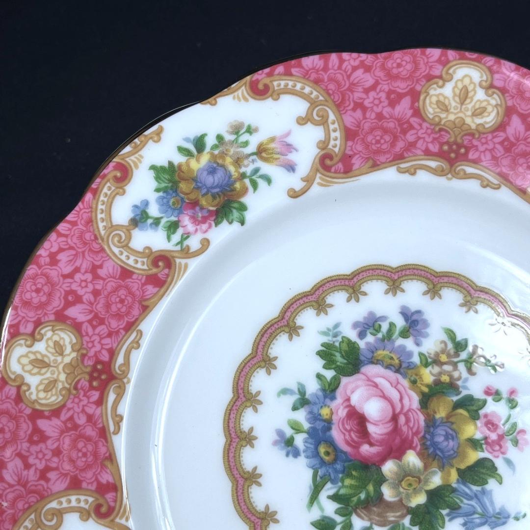 ロイヤルアルバート、レディカーライル18cm ケーキ皿5枚　未使用保管品　箱傷有