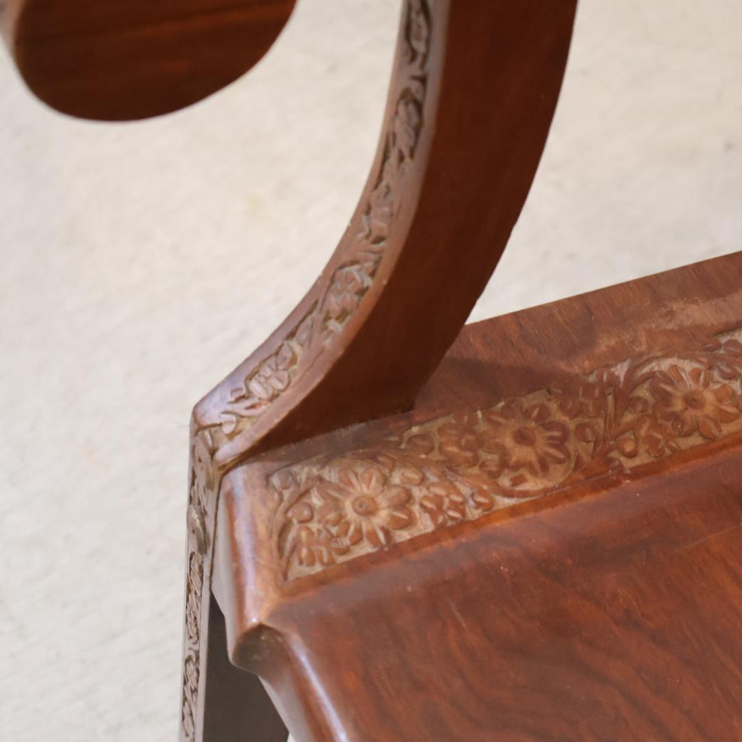 スペイン ヴィンテージ ロッキングチェア 揺り椅子 象嵌加工 ヨーロピアン