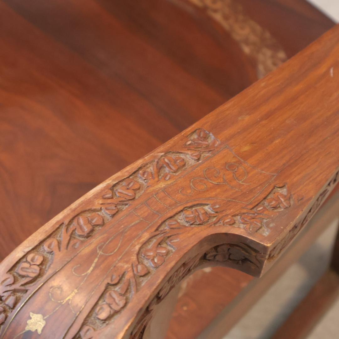 スペイン ヴィンテージ ロッキングチェア 揺り椅子 象嵌加工 ヨーロピアン