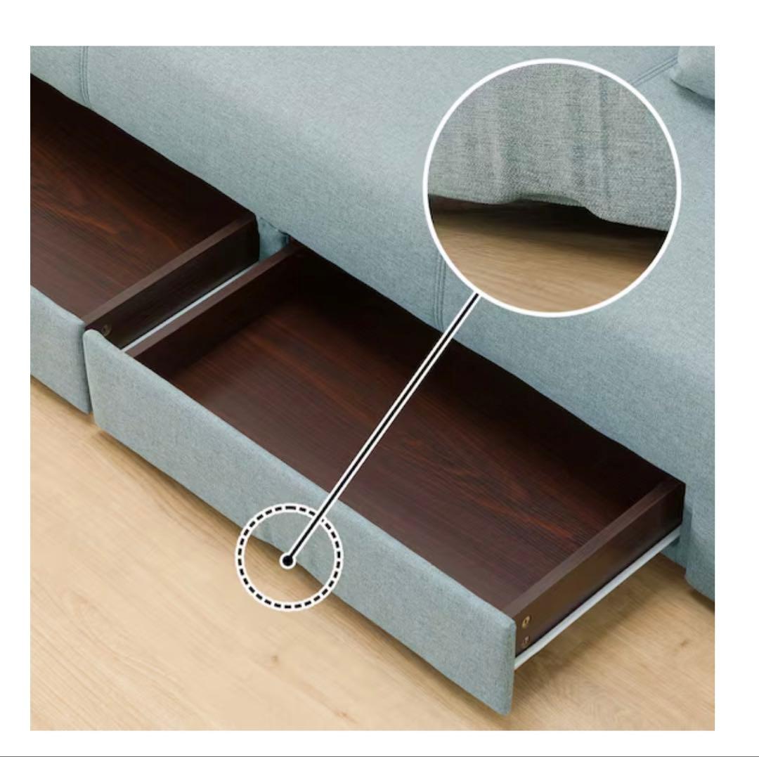 ニトリ　2WAYソファベッド 引出し収納付き DJ08