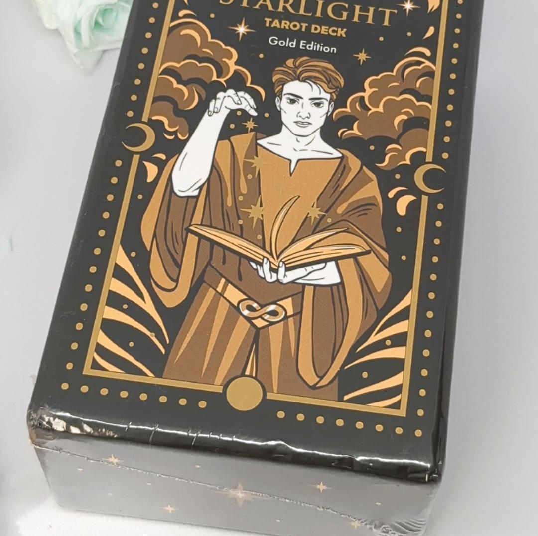 【正規品タロットカード】豪華✨天空の羅針盤✨星空のデッキデッキゴールド×ブラック
