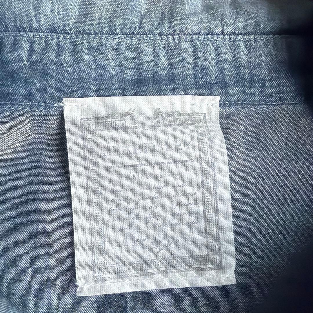 beardsleyビアズリー シフォンデニムシャツ