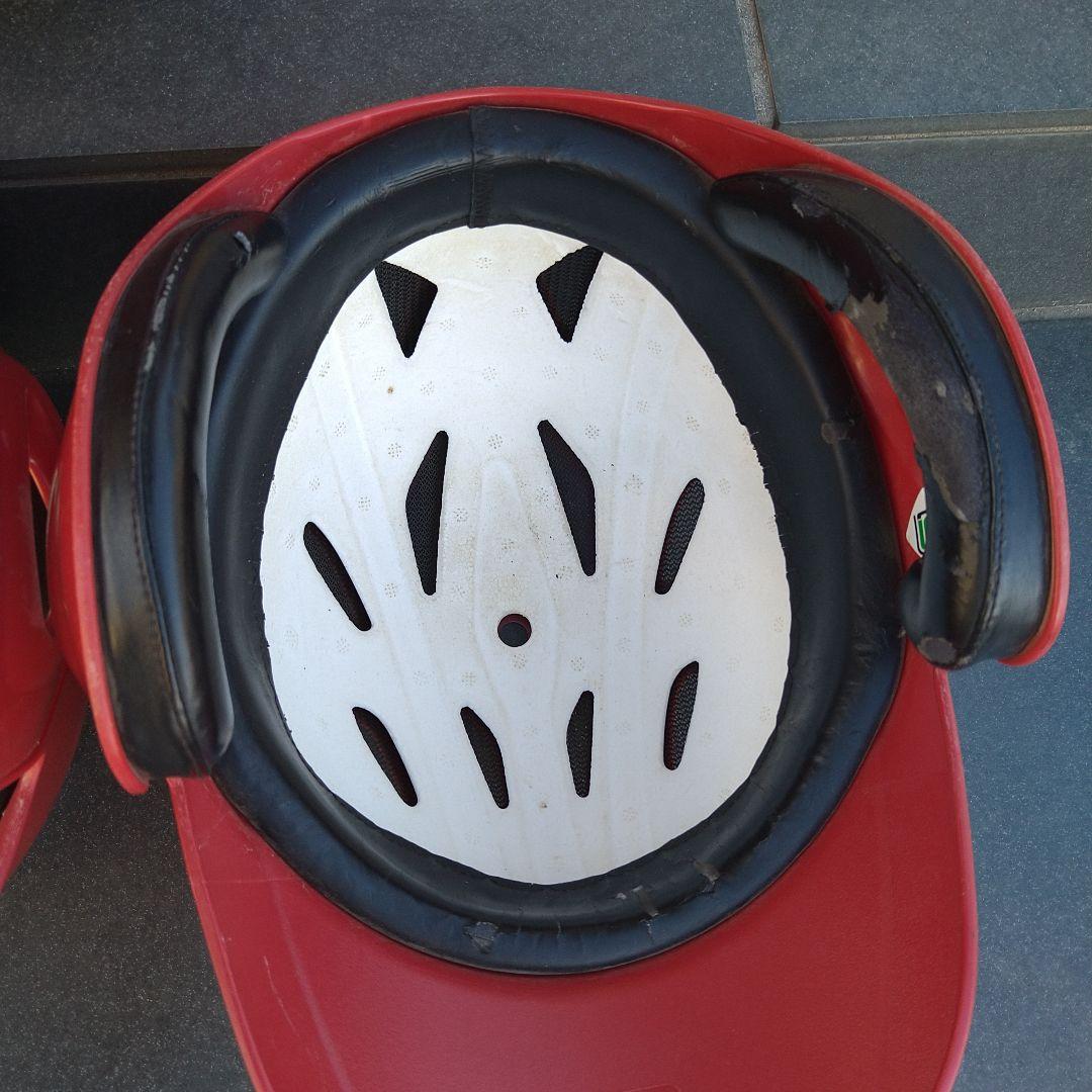 ソフトボール ヘルメット 9個セット 赤 L サイズ５個Oサイズ４個袋付き！