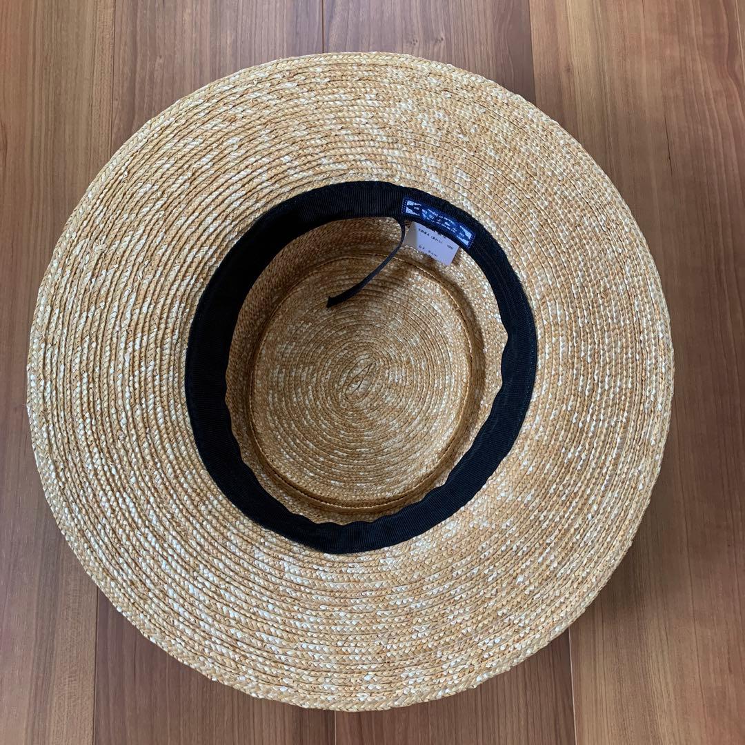 未使用品　田中帽子店　日本製 57.5cm アルマ　ポークパイ　黒リボン