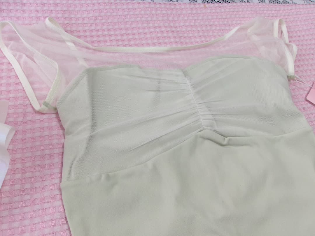 ☆チャコット【新品】フレンチスリーブレオタード/L/リーフG/￥12.650☆