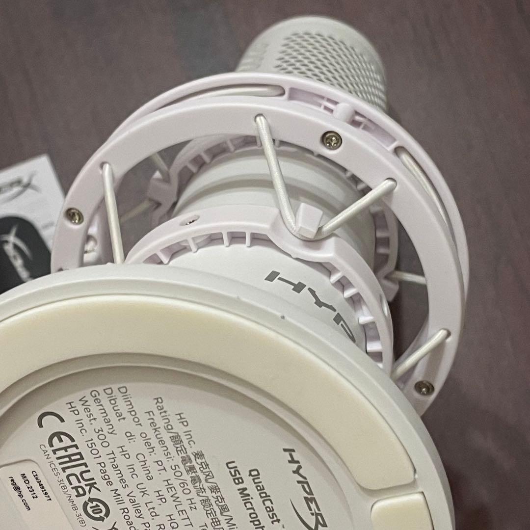 HyperX QuadCast S ホワイト マイク コンデンサーマイク