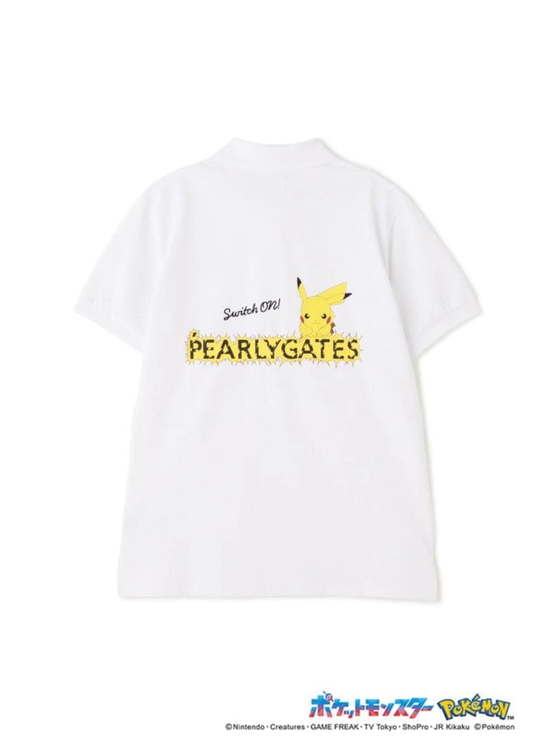 人気完売パーリーゲイツピカチュウ半袖ポロシャツトップス ホワイトサイズ5