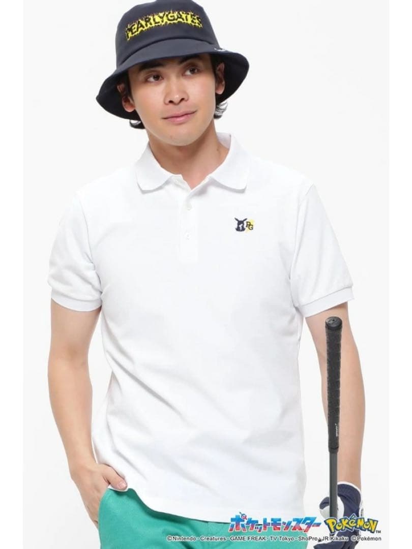 人気完売パーリーゲイツピカチュウ半袖ポロシャツトップス ホワイトサイズ5
