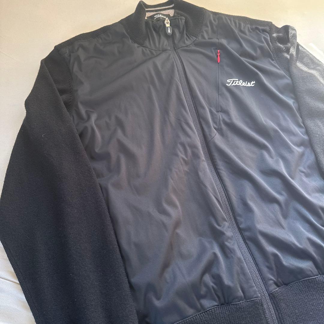 タイトリスト ニット切り替え ジャケット 黒 L TITLEIST