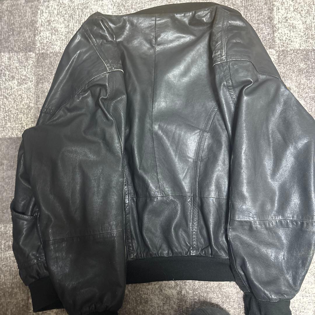 [訳アリ特価]レザーボンバージャケット サイズ56