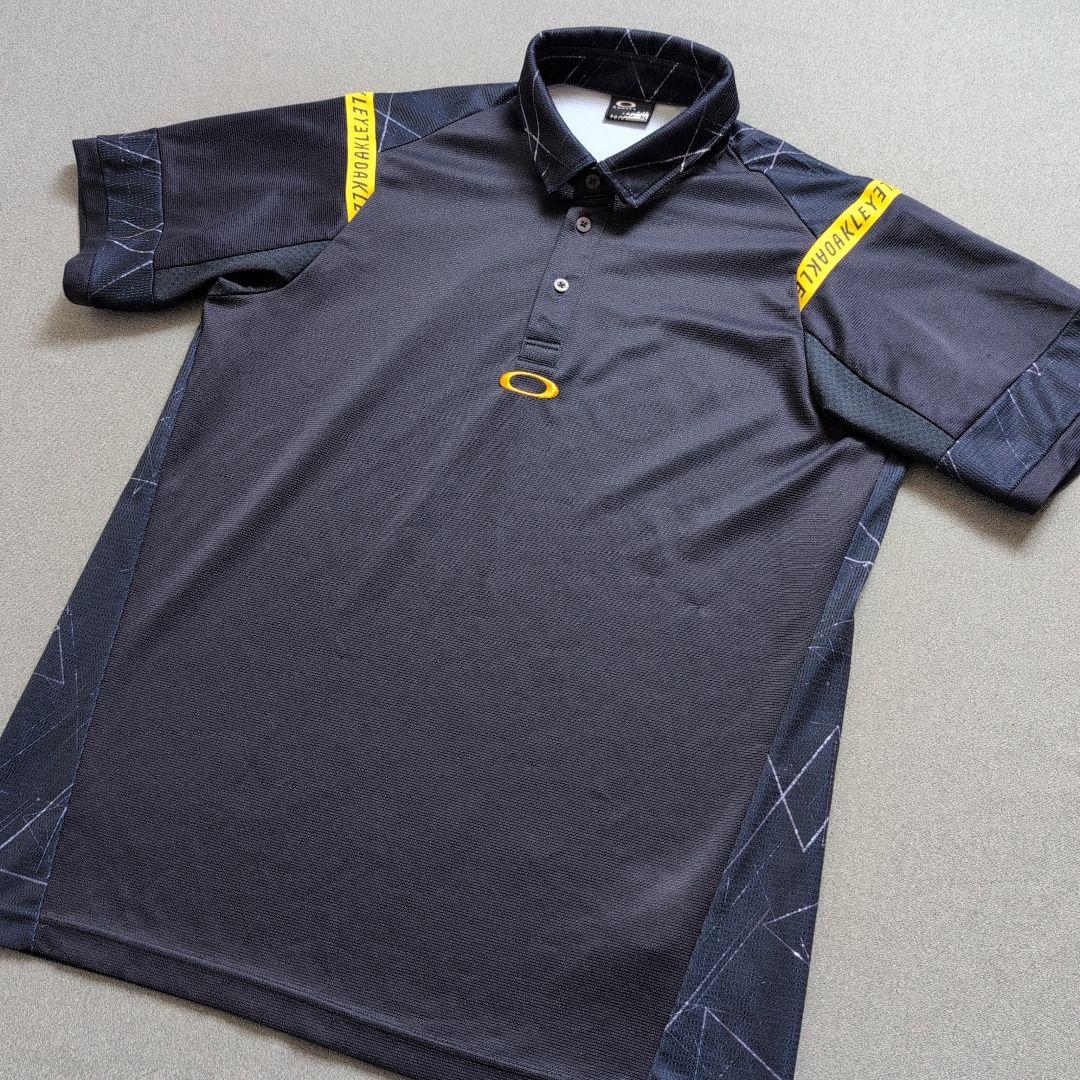 【極美品】オークリーゴルフ　刺繍ロゴ　軽量速乾ポロシャツ半袖　XL